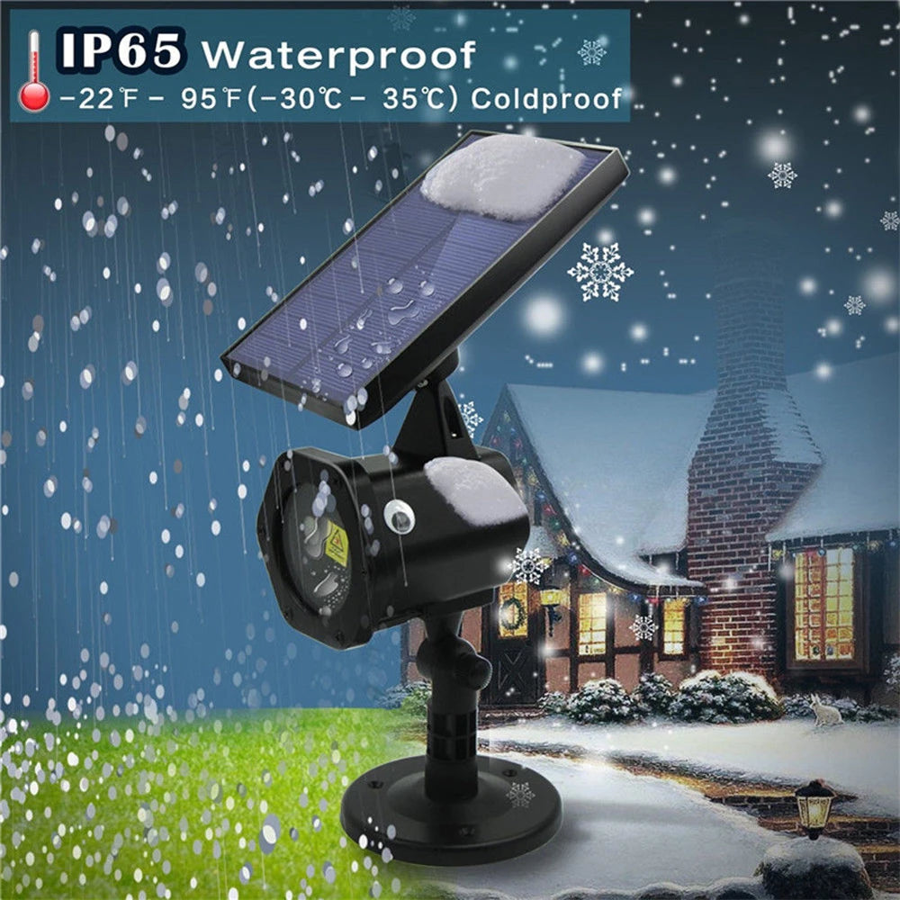 LED Laser Projector Solar USB Outdoor Waterproof Lawn Light Laser Light Christmas Party Lights Landscape Projector Lamp