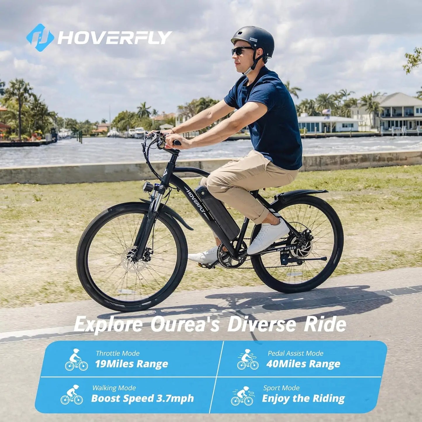 Electric Bike 26", 750W Peak Motor Mountain E-bike